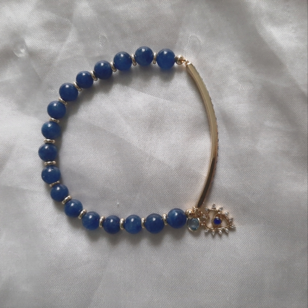 Blue And Gold Evil Eye Bracelet